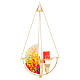 Lampada eucaristica vetrofusione finitura dorata 70 cm   s1