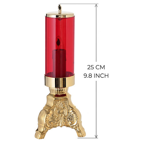 Lampada elettrica Santissimo finitura oro stile barocco 25 cm 3