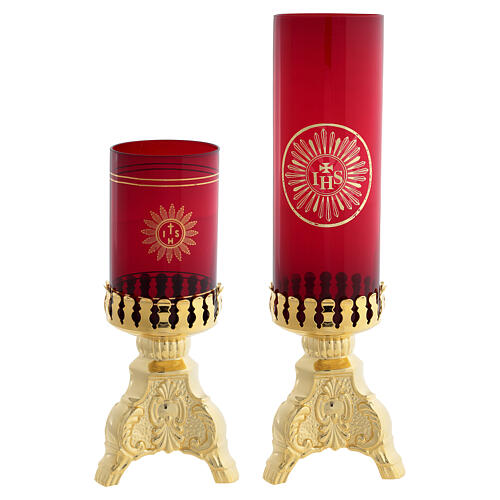 Portavetro lampada Santissimo barocco finitura oro 12 cm 3