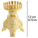 Portavetro lampada Santissimo barocco finitura oro 12 cm s2