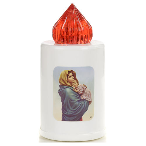 White votive candle with image, 100 days 3