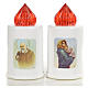 White votive candle with image, 100 days s1