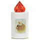 White votive candle with image, 100 days s2