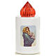 White votive candle with image, 100 days s3