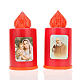 Red LED votive candle with image, 100 days s1