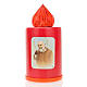 Red LED votive candle with image, 100 days s2