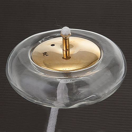 Galleggiante per cera liquida in vetro e ottone 3