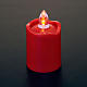 Lampe votive Led rouge bord ondulé s3