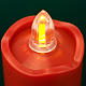 LED votive candle, red with wavy rim s2
