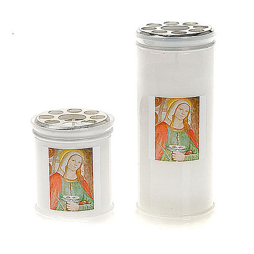 Votive candle with Saint Lucy image 1