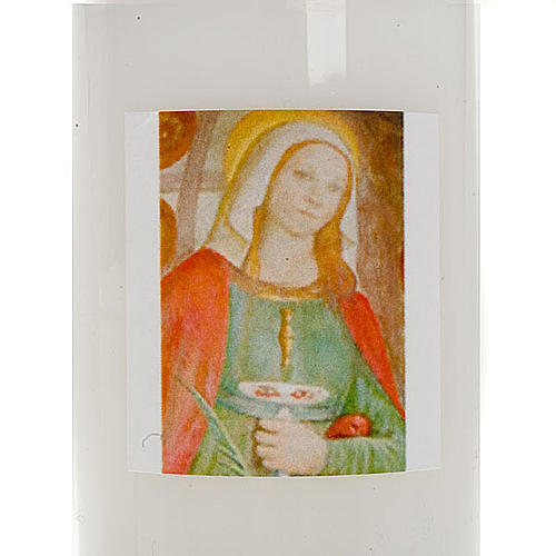Votive candle with Saint Lucy image 2