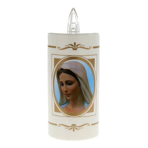 Disposable votive candle, Our Lady of Medjugorje, lasting 50days 1
