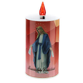 LED votive candle, ecological, red with image, lasting 70 days s3