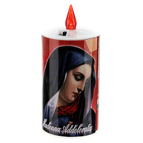 LED votive candle, ecological, red with image, lasting 70 days s4