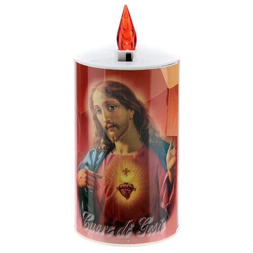 LED votive candle, ecological, red with image, lasting 70 days 2