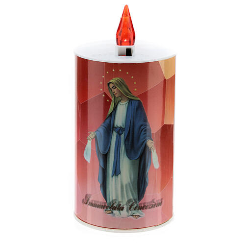 LED votive candle, ecological, red with image, lasting 70 days 3