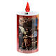 LED votive candle, ecological, red with image, lasting 70 days s1