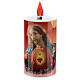 LED votive candle, ecological, red with image, lasting 70 days s2