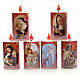 LED votive candle, red cardboard with image, lasting 70 days s1