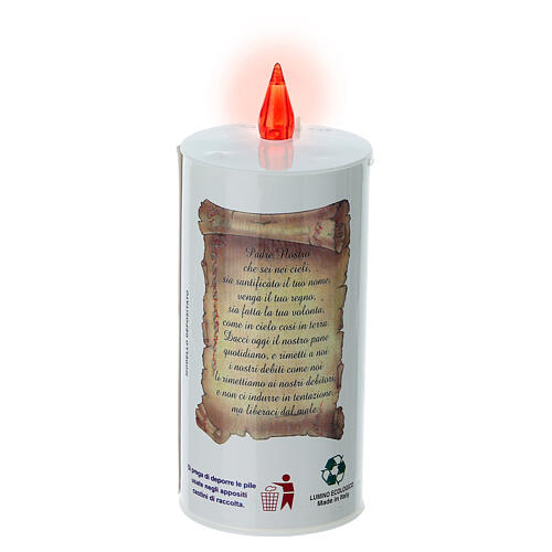 LED votive candle, white cardboard with image, lasting 70 days 2
