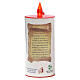 LED votive candle, ecological, white with image, lasting 70 days s7
