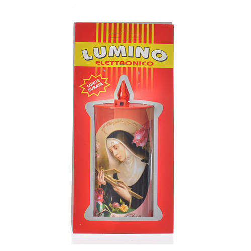 Electric votive candle, ecological in red cardboard, lasting 70 11