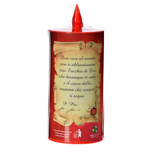 Electric votive candle, ecological in red cardboard, lasting 70 10