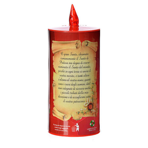 Electric votive candle, ecological in red cardboard, lasting 70 11