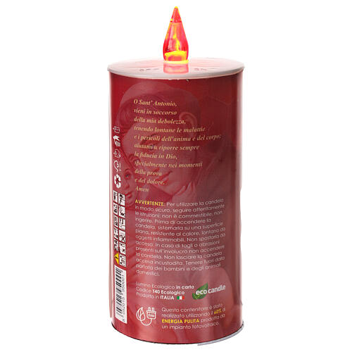 Electric votive candle, ecological in red cardboard, lasting 70 7