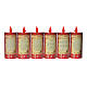 Electric votive candle, ecological in red cardboard, lasting 70 s10