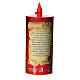 Electric votive candle, ecological in red cardboard, lasting 70 s8