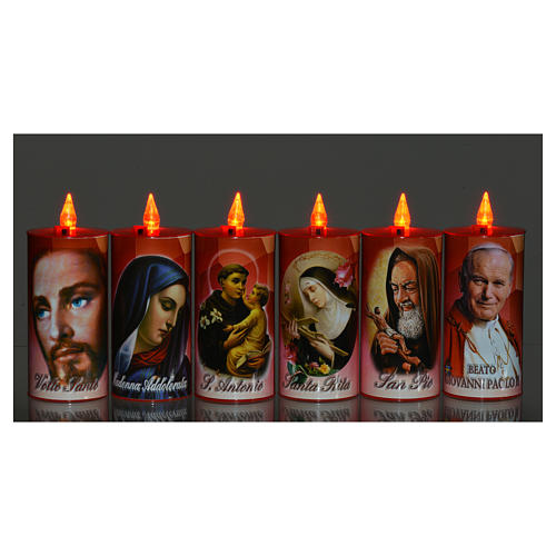 Electric votive candle, ecological in red cardboard, lasting 70 9