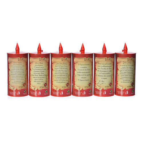 Electric votive candle, ecological in red cardboard, lasting 70 10