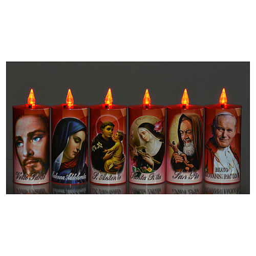 Electric votive candle, ecological in red cardboard, lasting 70 2