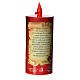 Electric votive candle, ecological in red cardboard, lasting 70 s7