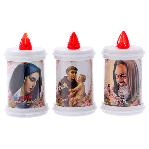 Einweg-Votivkerze LED öko-elektrisch PVC 90 Tagen weiß 1