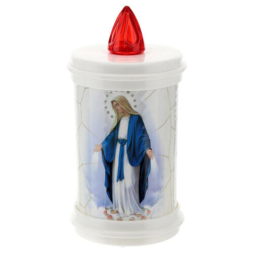 Votive candle in white plastic, LED, lasting 90 days 8