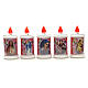 Votive candle in white plastic, LED, lasting 90 days s5
