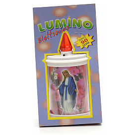 Votive candle in white plastic, LED, lasting 90 days s7