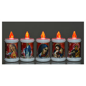 Votive candle in white plastic, LED, lasting 90 days s9