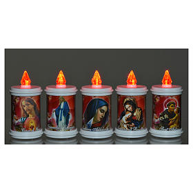 Votive candle in white plastic, LED, lasting 90 days s2