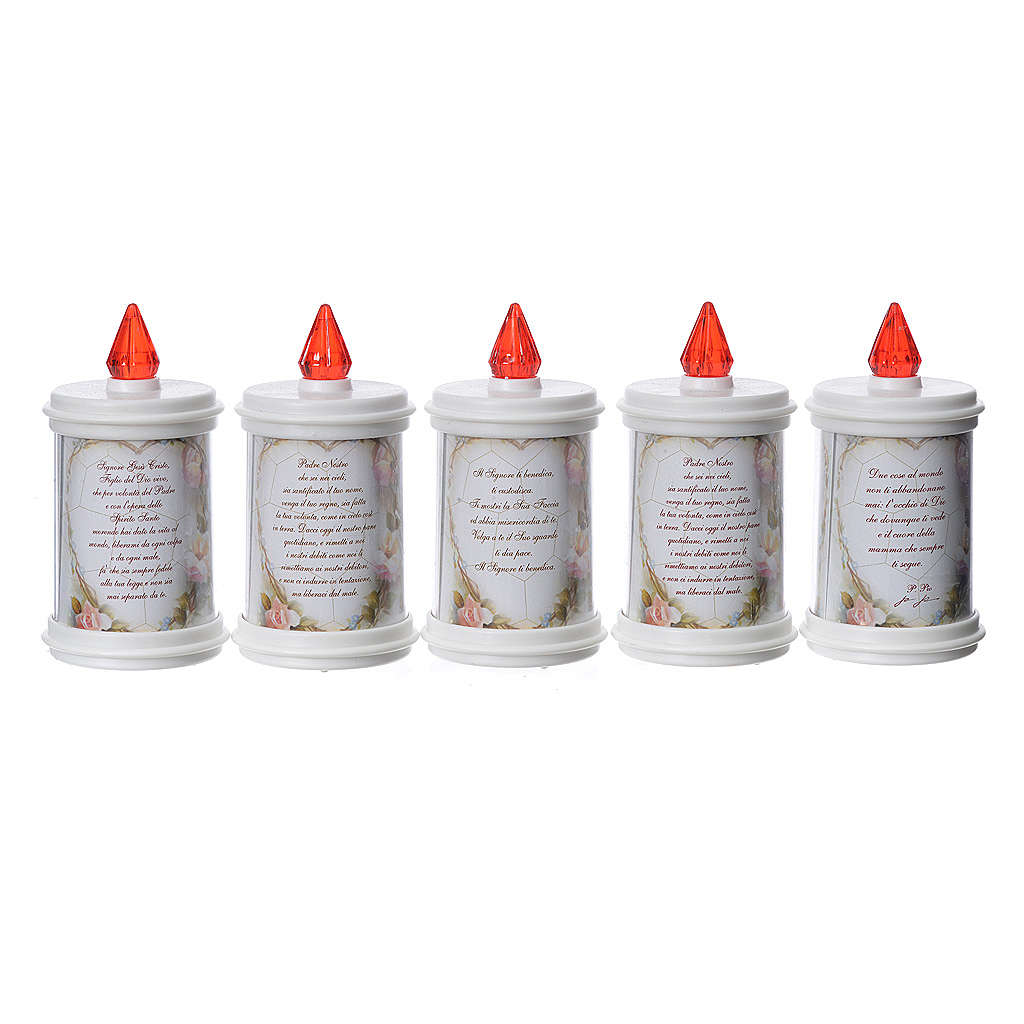 Einweg-Votivkerze LED öko-elektrisch Plastik Dauer 90 Tagen weiß 3