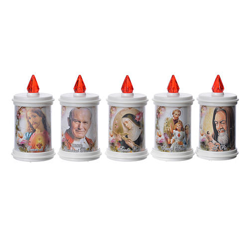 Einweg-Votivkerze LED öko-elektrisch Plastik Dauer 90 Tagen weiß 1