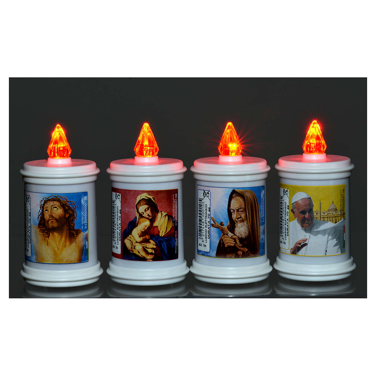 Einweg-Votivkerze LED kunststoffbeschichtet weiß 60 Tagen 3