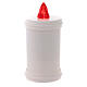 Electric votive candle in white plastic 60 days s5