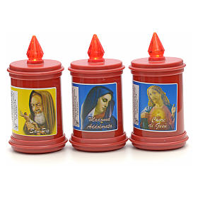 Lumino elettrico in plastica durata 40 gg rosso s3