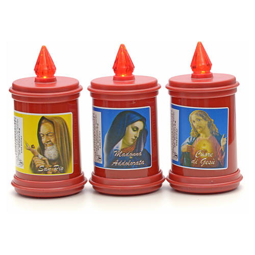 Lumino elettrico in plastica durata 40 gg rosso 3