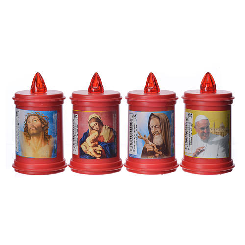 Bougie veilleuse rouge LED en plastique, durée 60 jours 4