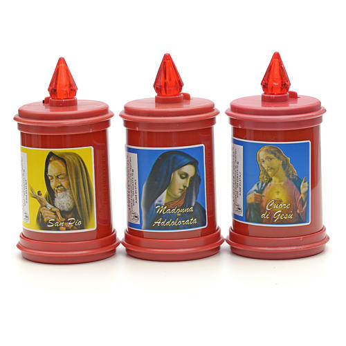 Lumino elettrico in plastica durata 60 gg rosso 3