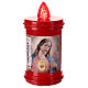 Votive candle in red plastic, electric, lasting 60 days s5